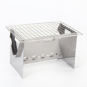 The Ultimate Camping Companion: Stainless Steel Flat Card Barbecue Grill