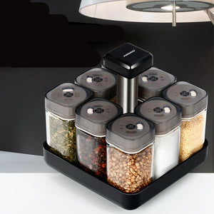 Transform Your Kitchen with the Spice Jar Glass Organizer