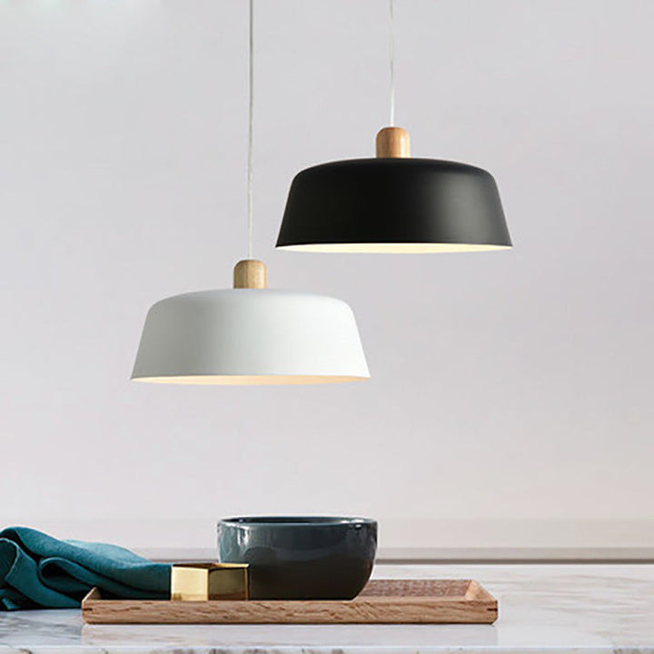 Illuminate Your Space with the Nordic Wooden Round Pendant Ceiling Light