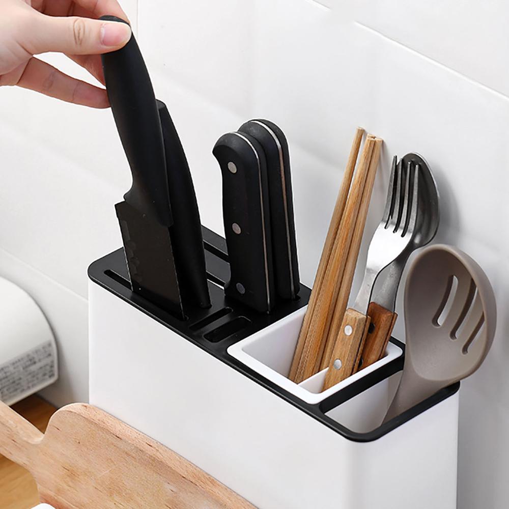 Plastic Kitchen Knife & Tableware Storage Rack