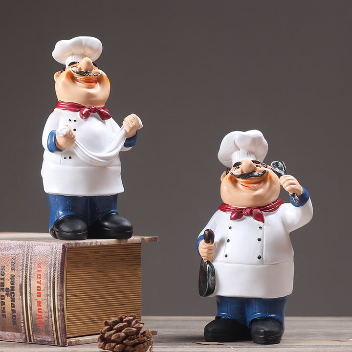 Resin Chef Figurine Kitchen Table Decor