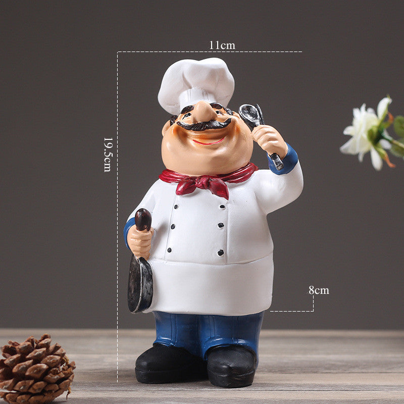 Resin Chef Figurine Kitchen Table Decor