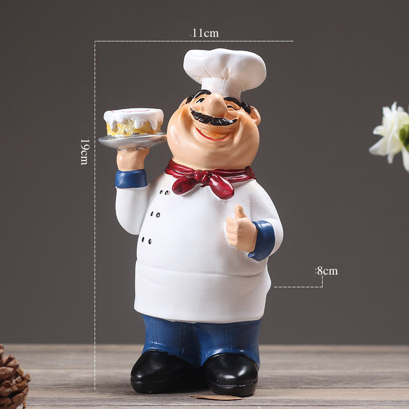 Resin Chef Figurine Kitchen Table Decor