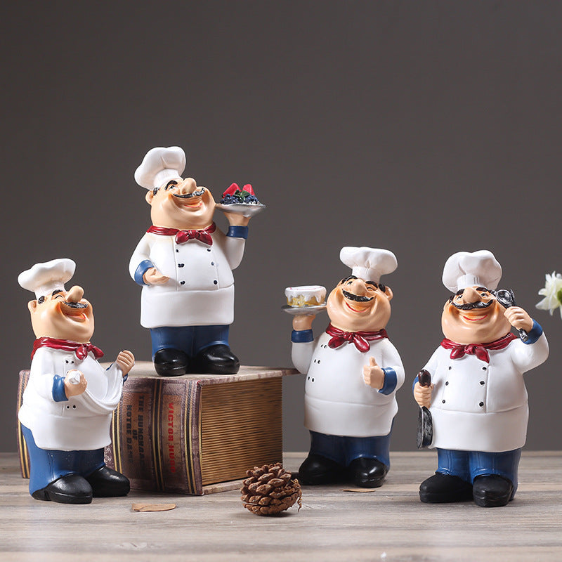 Resin Chef Figurine Kitchen Table Decor