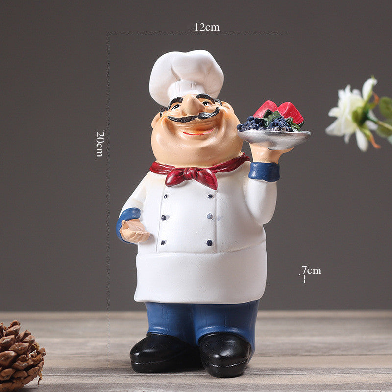 Resin Chef Figurine Kitchen Table Decor