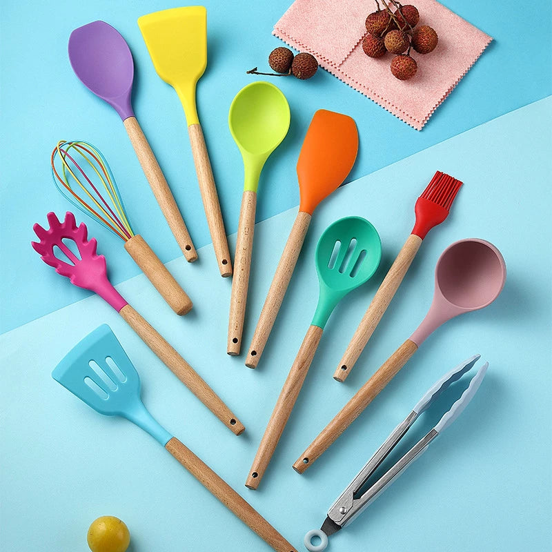 Heat-Resistant Silicone Cooking Utensil Set