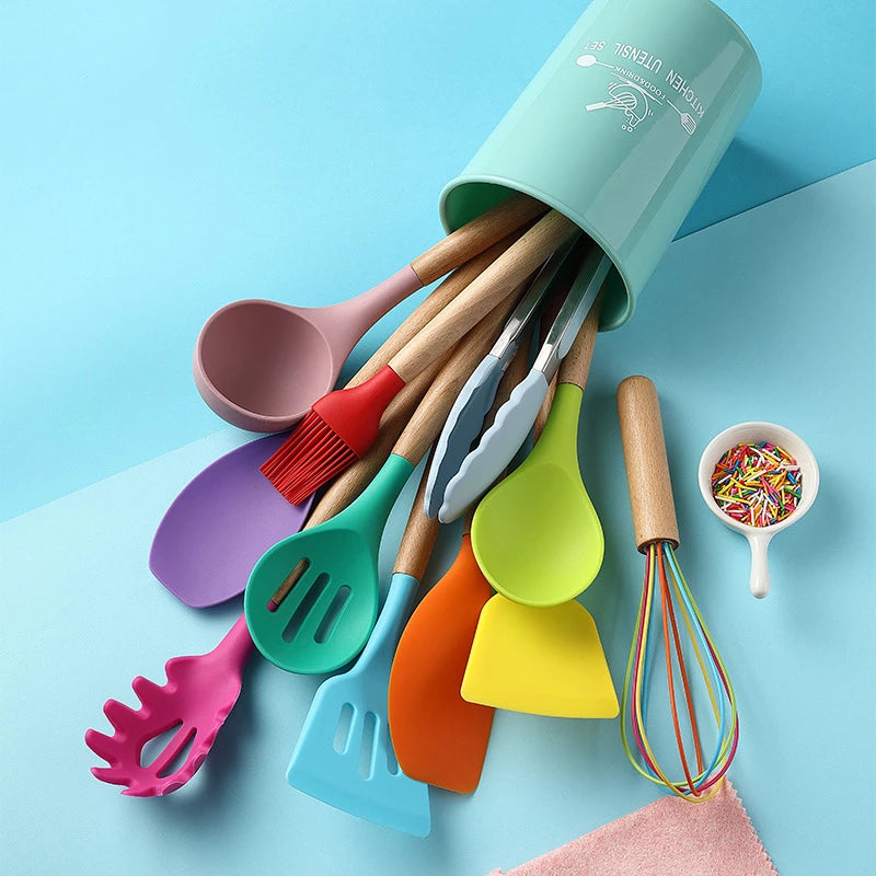Heat-Resistant Silicone Cooking Utensil Set
