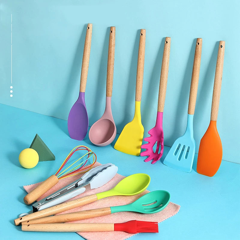 Heat-Resistant Silicone Cooking Utensil Set