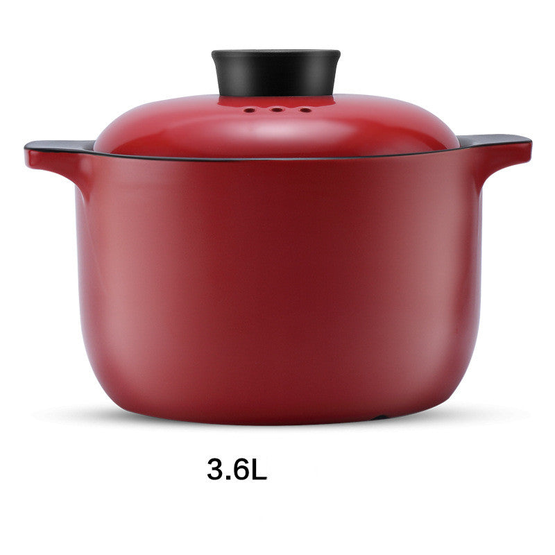 Red Ceramic Multi-Purpose Stock Pot