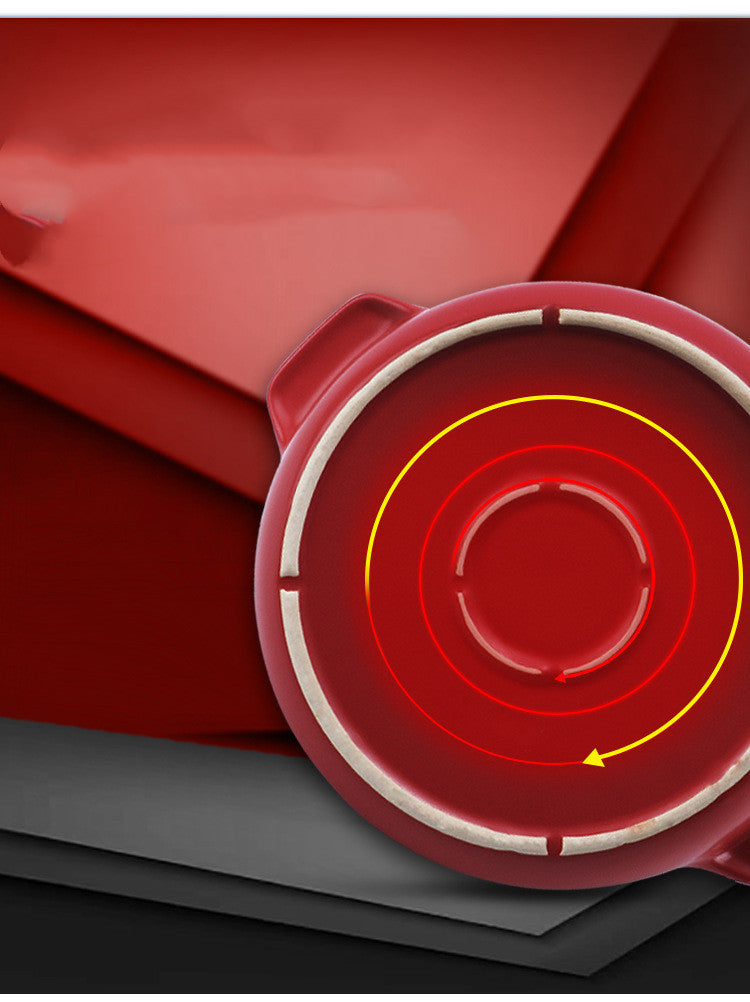 Red Ceramic Multi-Purpose Stock Pot