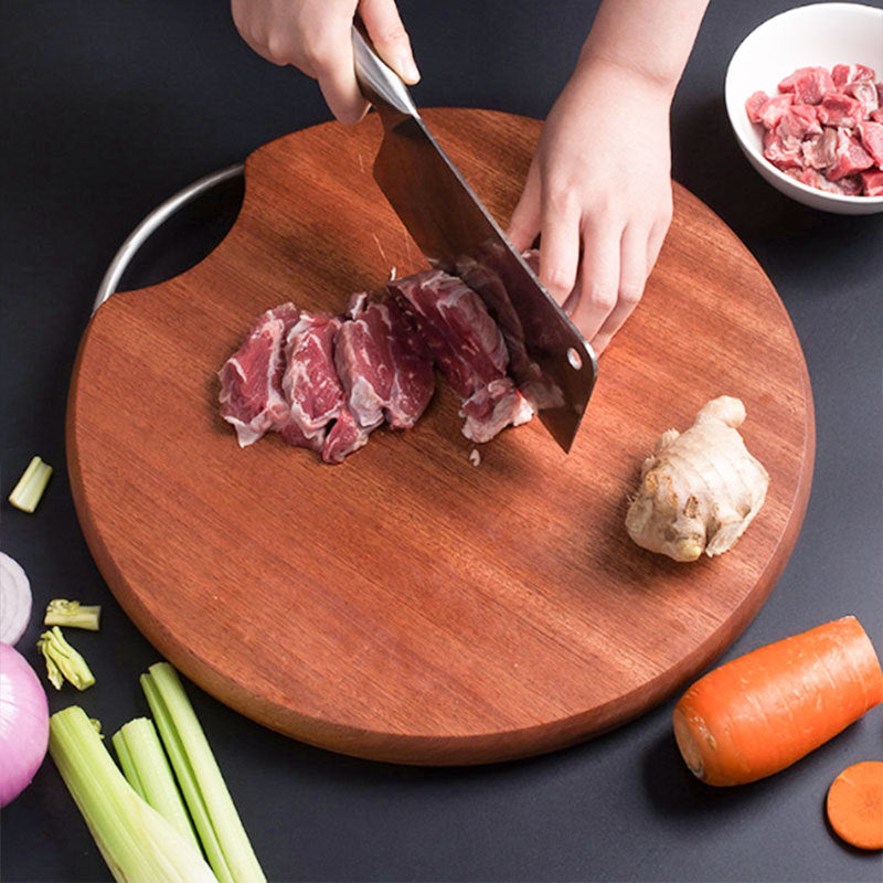 Japanese Ebony Circular Solid Wood Cutting Board