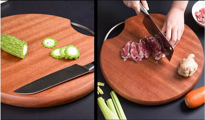 Japanese Ebony Circular Solid Wood Cutting Board