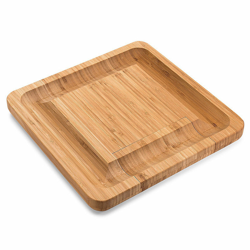 Multipurpose Square Cutting Board with Knife Drawer