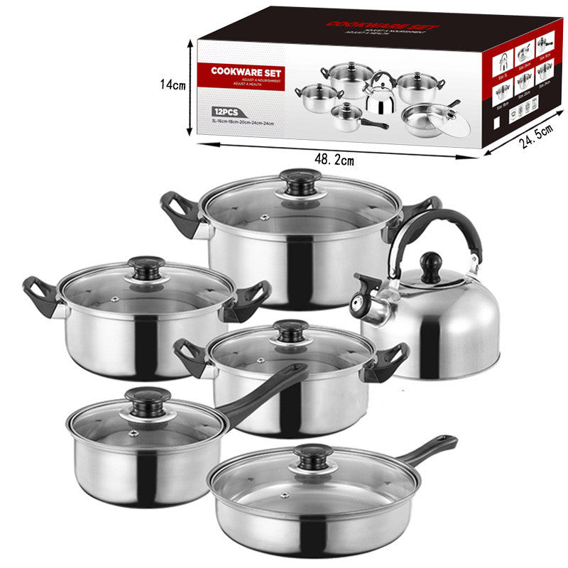 Stainless Steel Pot and Pan Cookware Set
