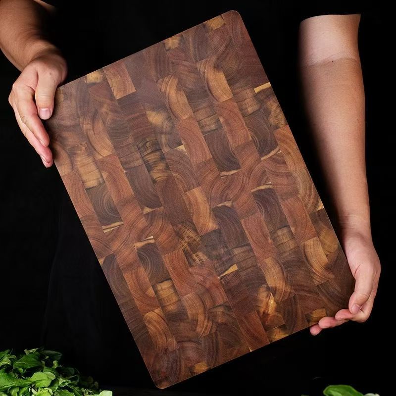 Acacia Wood Grid Solid Cutting Board