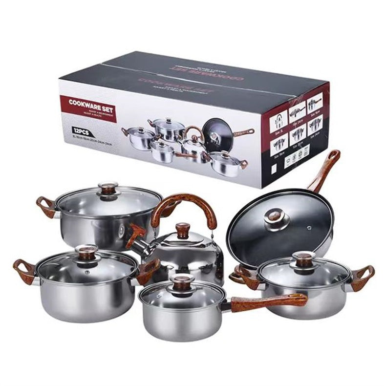 Stainless Steel Pot and Pan Cookware Set