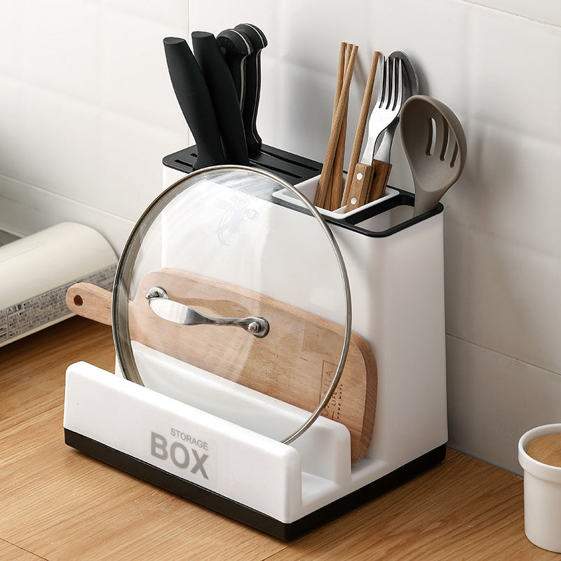Plastic Kitchen Knife & Tableware Storage Rack