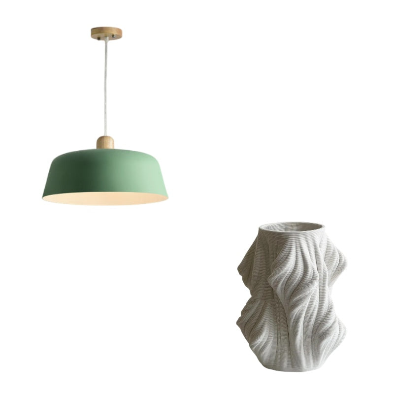 Nordic Wooden Round Pendant Ceiling Light