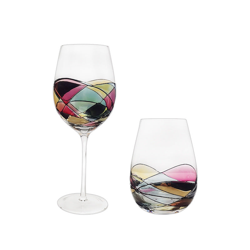 Crystal Glass Color Red Wine Glass Household Goblet