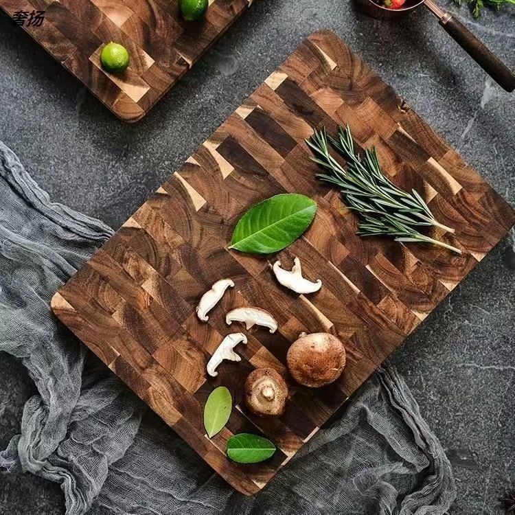 Acacia Wood Grid Solid Cutting Board