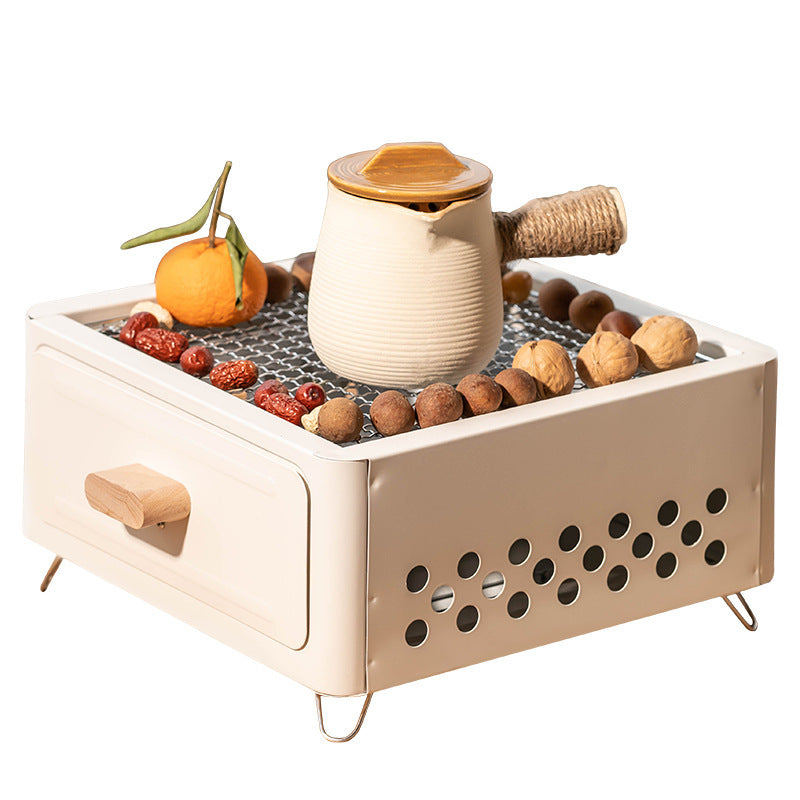 Square Outdoor Charcoal BBQ Grill Oven