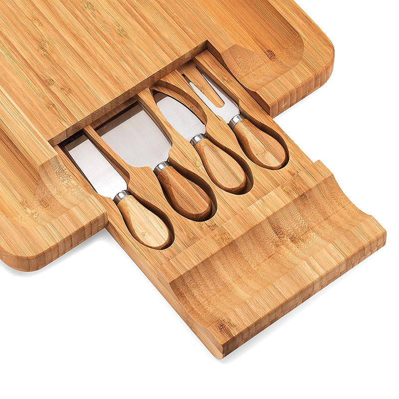 Multipurpose Square Cutting Board with Knife Drawer