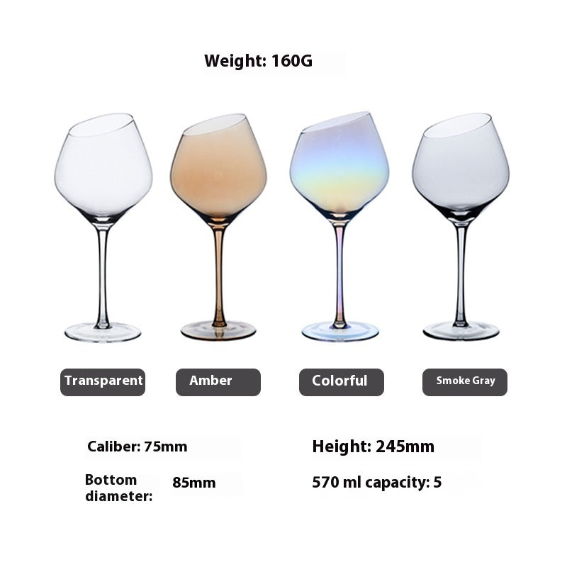 Beveled Crystal Red Wine & Champagne Glass