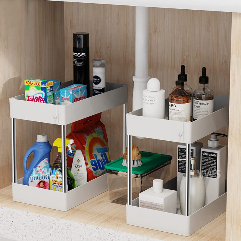 Under-Sink 2-Tier Kitchen Storage Organizer