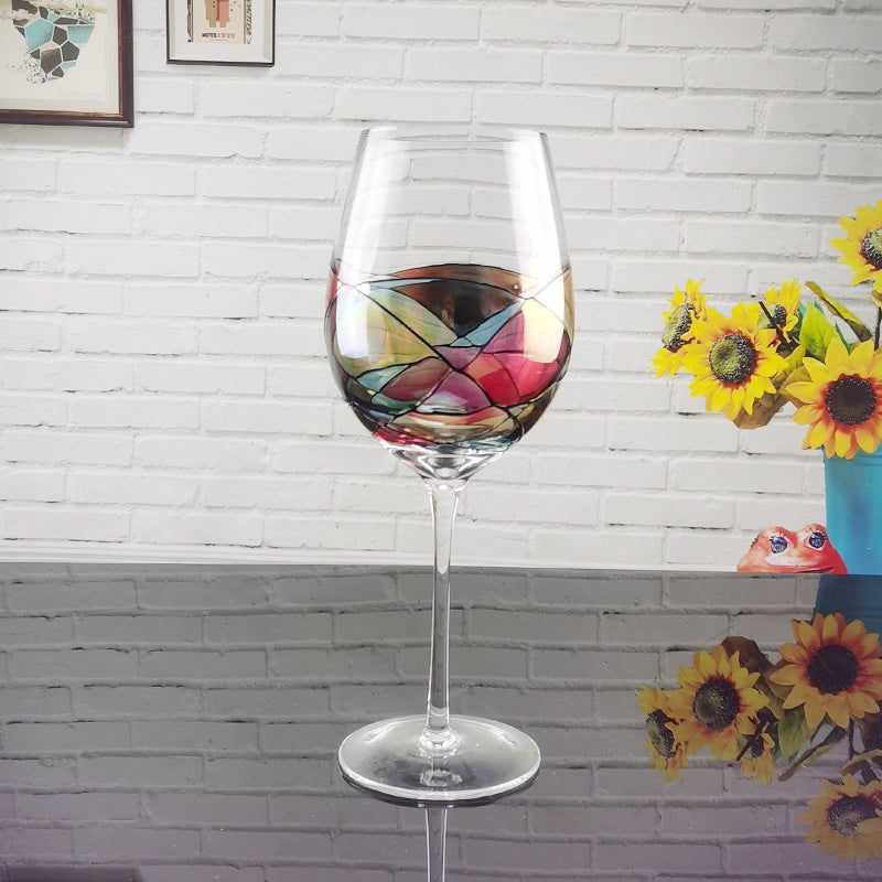 Crystal Glass Color Red Wine Glass Household Goblet