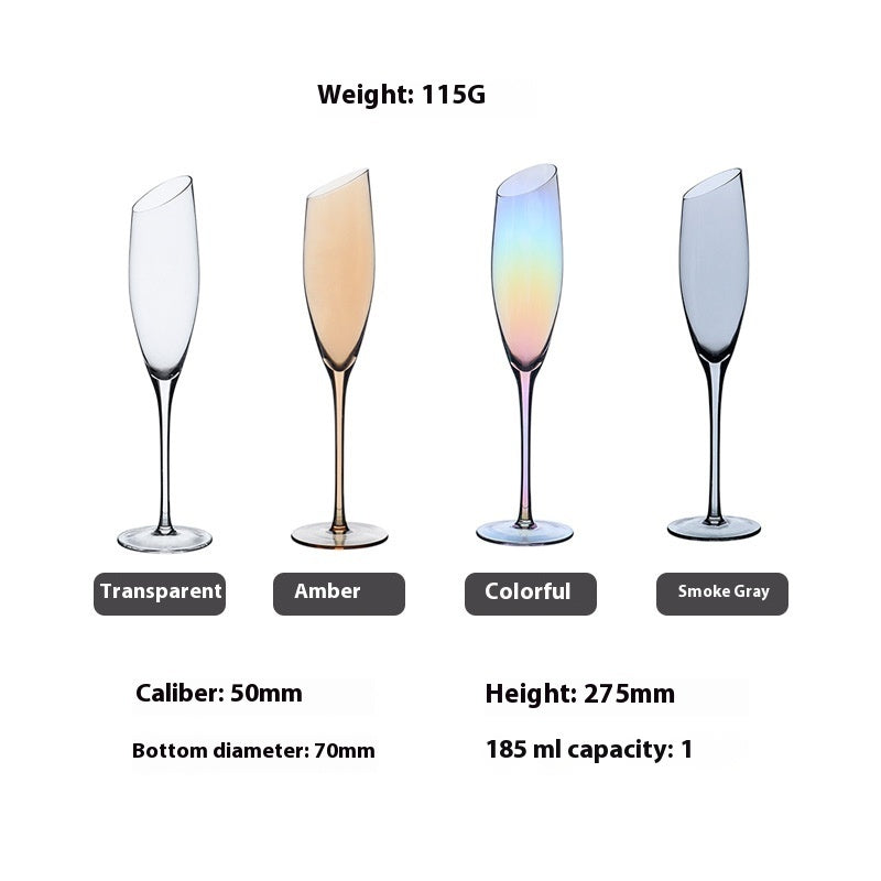 Beveled Crystal Red Wine & Champagne Glass