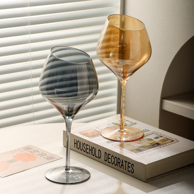Beveled Crystal Red Wine & Champagne Glass