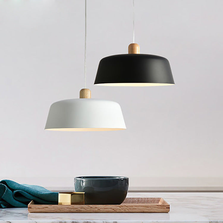 Nordic Wooden Round Pendant Ceiling Light