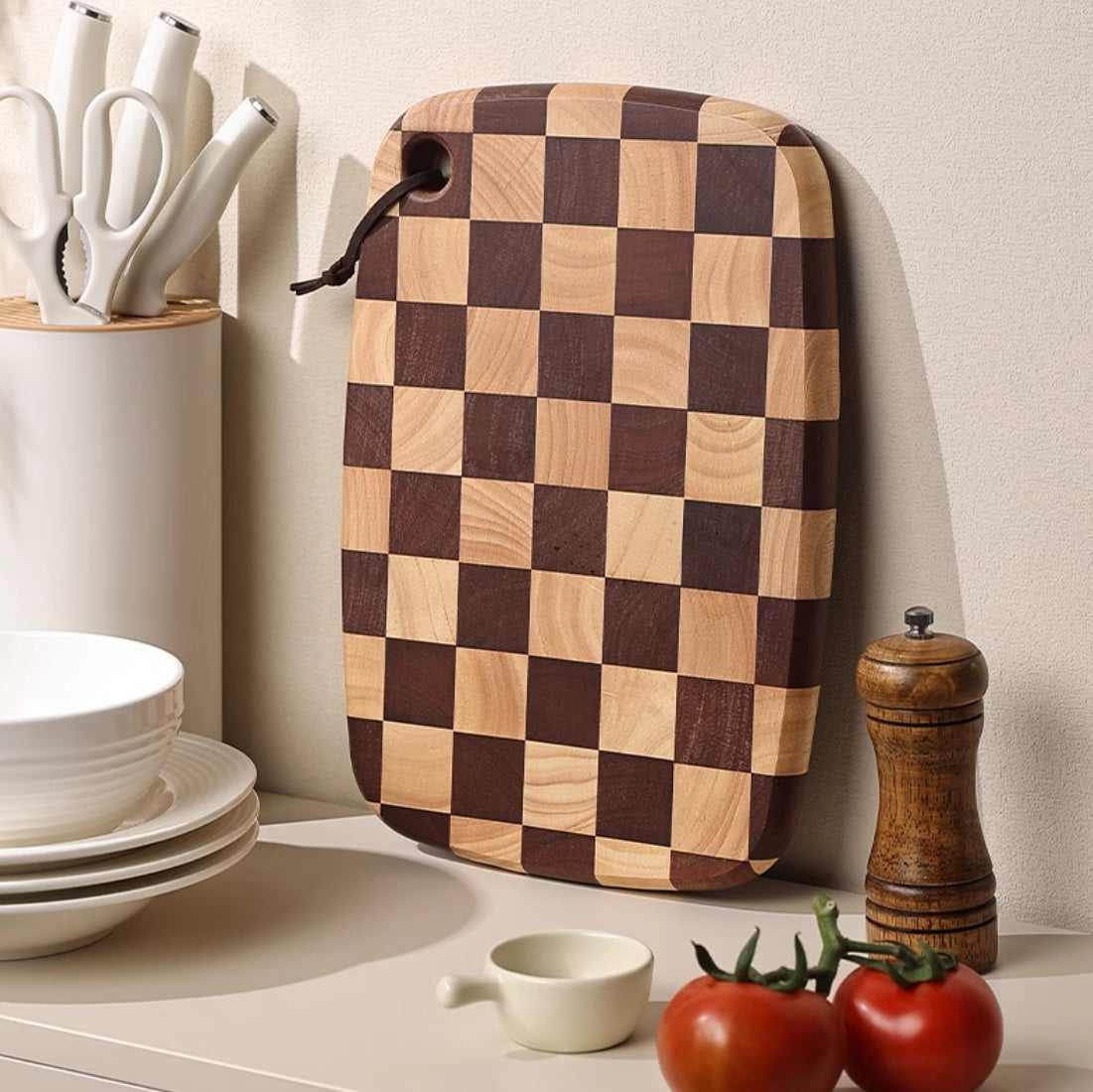 Acacia Wood Grid Cutting Board
