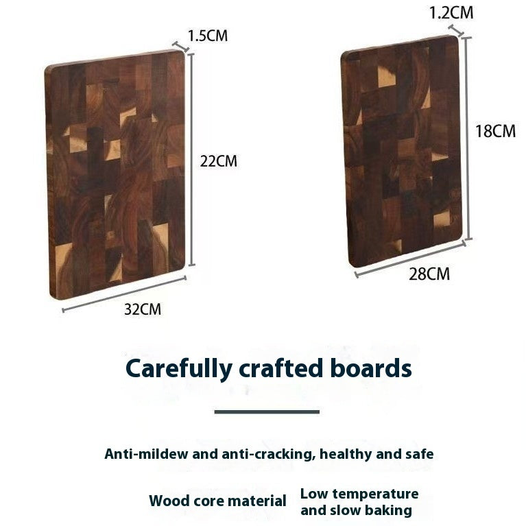 Acacia Wood Grid Solid Cutting Board